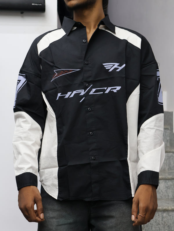 HY/CR Contrast Racing Shirt – Onyx & Chalk
