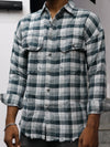 Circuit Checked Distressed Flannel – Racing Green