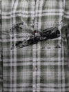 Grand Prix Distressed Plaid Shirt – Sage Green