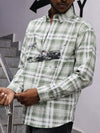 Grand Prix Distressed Plaid Shirt – Sage Green