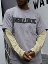 Ballucci Core Series 2-in-1 Layered Tee – Sand & Lavender