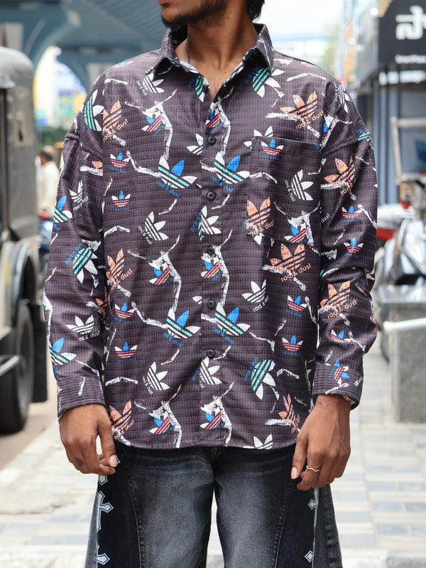 "Rad & Dust" Textured Graphic Streetwear Shirt