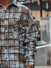 Tribal Fusion Plaid Oversized Shirt