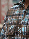 Tribal Fusion Plaid Oversized Shirt