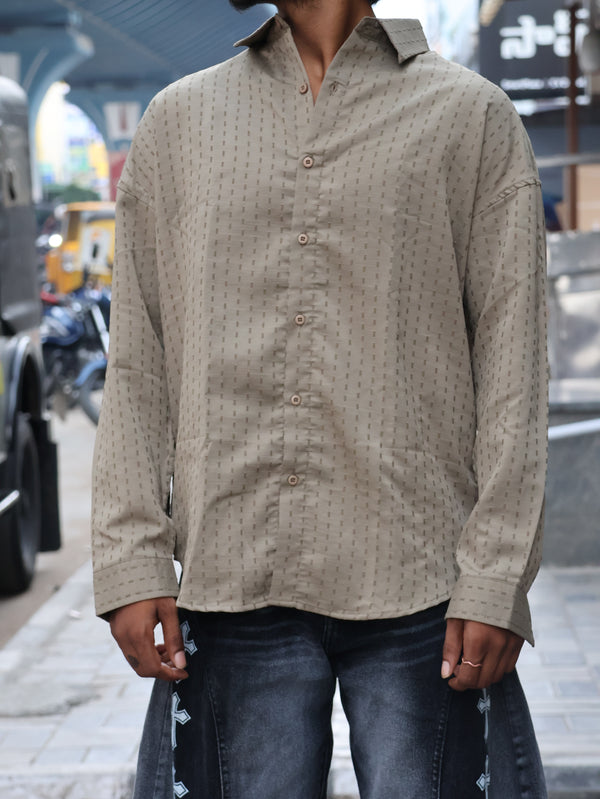 "Kansas City" Textured Streetwear Oversized Shirt