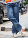 SKRIVOO Paneled Carpenter Denim | Medium Indigo Wash