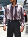 Urban Dusk Abstract Button-Down