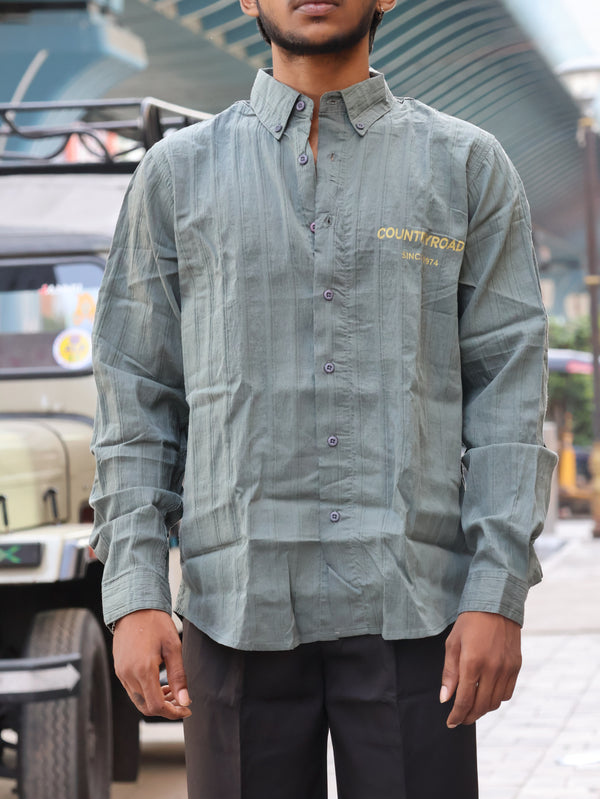 Heritage Textured Utility Shirt in Sage