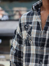 Midnight Prism Geometric Button-Down