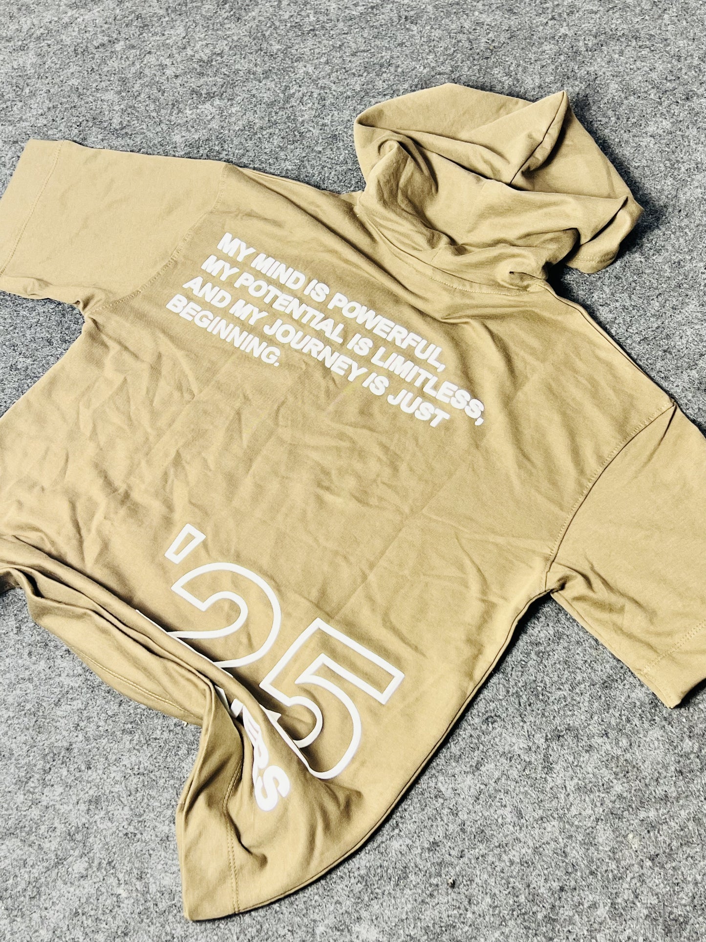 ‘25 Leavers Oversized Hoodie T-Shirt – Olive Green