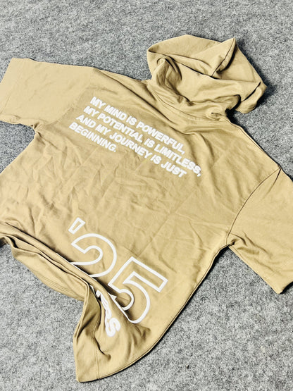 ‘25 Leavers Oversized Hoodie T-Shirt – Olive Green