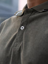 SKRIVOO Textured Knit Polo – Olive Drab