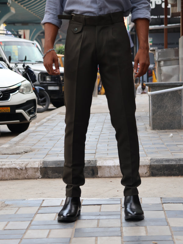 Gurkha-Inspired Tailored Trousers – Olive Drab