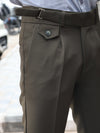 Gurkha-Inspired Tailored Trousers – Olive Drab