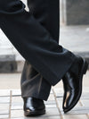 Asymmetric Double-Button Tailored Trousers – Dark Charcoal / Graphite