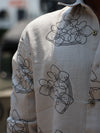 Abstract Floral Linen Shirt – Off-White