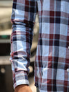 checked Linen-Blend Shirt – Steel Blue