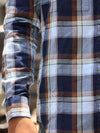 checked Linen-Blend Shirt – White & Crimson