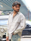 Baroque Embroidered Linen Shirt – Espresso