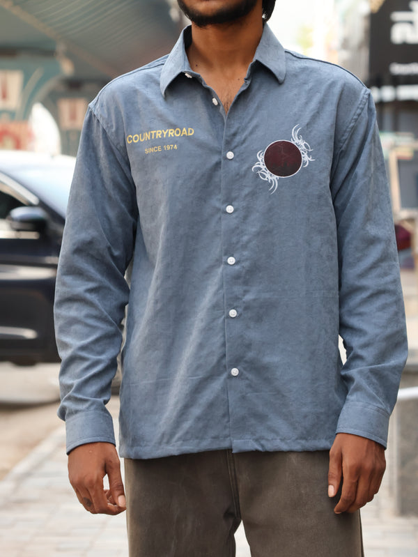 Urban Slate Button-Down Shirt