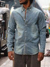 vintage Wash Button-Down Chambray Shirt – Light Indigo