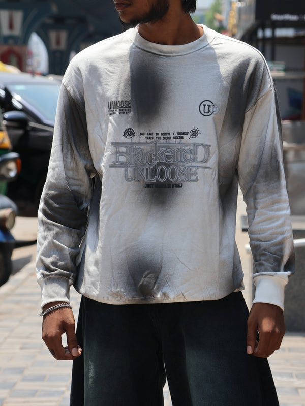 "Blackened Unloose" Oversized Graphic Sweatshirt