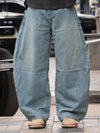 Light-Wash Vintage Ultra-Baggy Denim Jeans