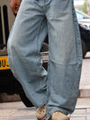 Light-Wash Vintage Ultra-Baggy Denim Jeans