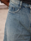 Light-Wash Vintage Ultra-Baggy Denim Jeans