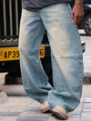 Sand-Wash Vintage Ultra-Baggy Denim Jeans