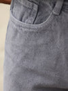 Washed Slate Grey-Purple Straight Baggy Denim Jeans
