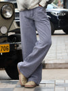 Washed Slate Grey-Purple Straight Baggy Denim Jeans