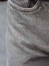 Sand-Washed Earth Tone Straight-Baggy Denim Jeans