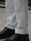 Luxe Linen-Blend Tailored Trousers – Ice Blue