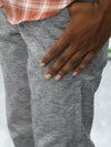 Luxe Linen-Blend Tailored Trousers – Charcoal Melange