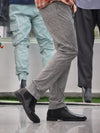 Luxe Linen-Blend Tailored Trousers – Charcoal Melange