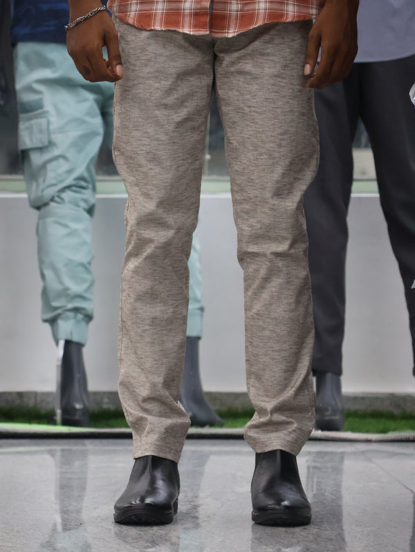Luxe Linen-Blend Tailored Trousers – Toasted Almond