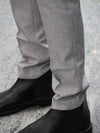 Luxe Linen-Blend Tailored Trousers – Dove Grey