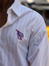 Oversized Pinstripe Hardware Shirt