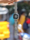 Casio Vintage Square Dial Quartz Watch – Silver Sunburst