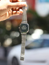 Casio Vintage Square Dial Quartz Watch – Ice Blue Sunburst