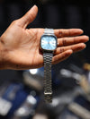Casio Vintage Square Dial Quartz Watch – Ice Blue Sunburst