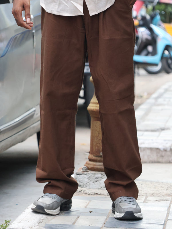 Everyday Chocolate Linen-Blend Relaxed Trousers