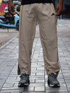 Retro Beige Relaxed-Fit Track Pants