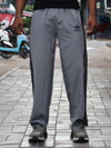 Retro Grey Relaxed-Fit Track Pants