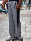 Retro Grey Relaxed-Fit Track Pants