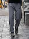 Retro Grey Relaxed-Fit Track Pants