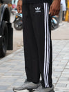 Retro Black Relaxed-Fit Track Pants