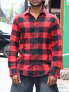 Heavyweight Buffalo Plaid Flannel Shirt – Red & Black