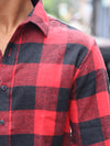 Heavyweight Buffalo Plaid Flannel Shirt – Red & Black